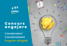 TERMEN EXTINS: CNPAC anunță concurs de angajare pentru poziția de Coordonator/Coordonatoare a programului refugiați